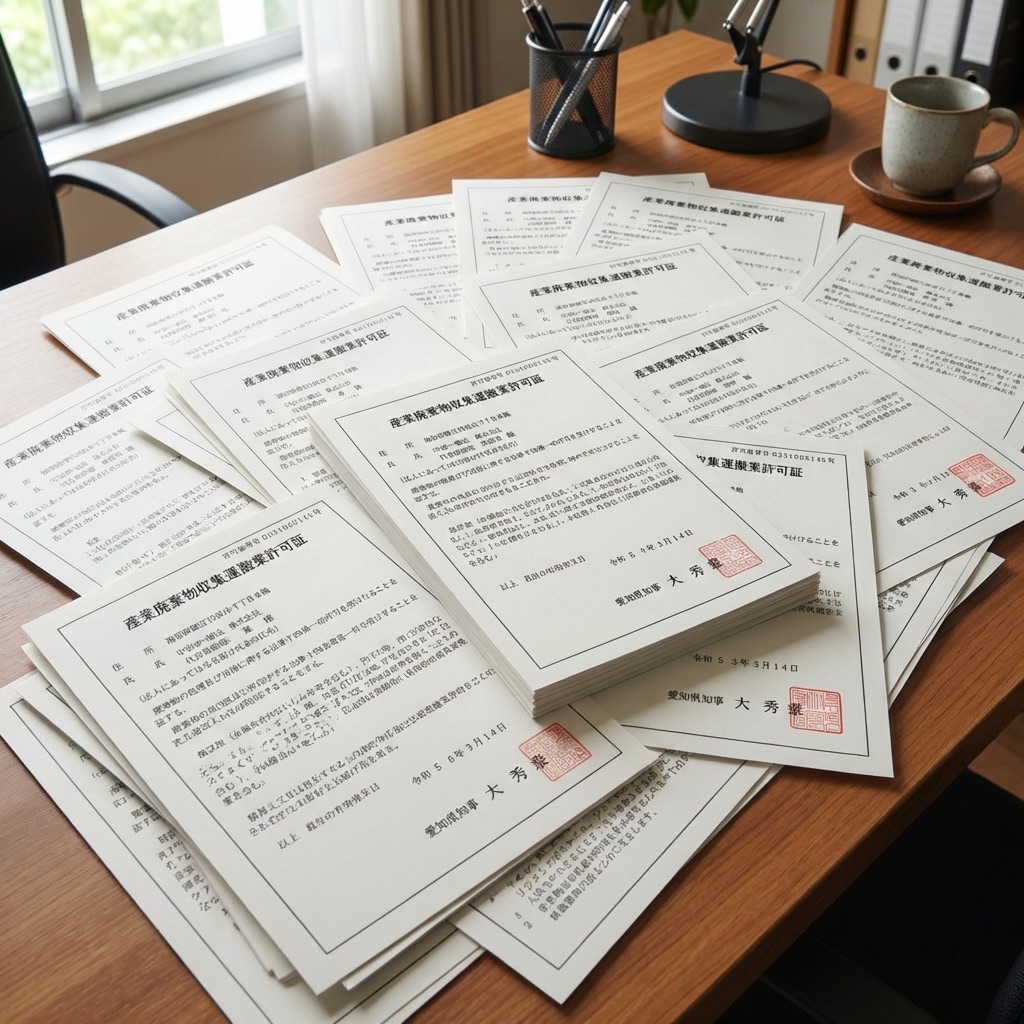 産業廃棄物処理業等の許可証一覧