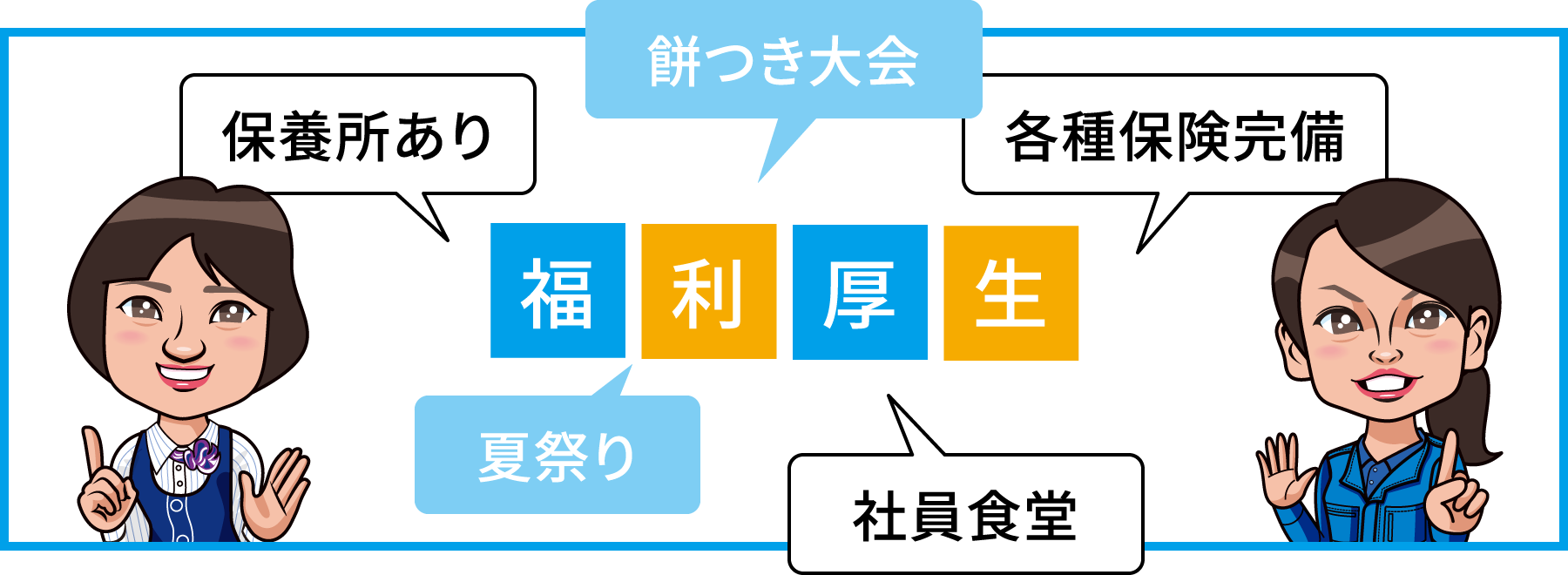 福利厚生・社員食堂・各種保険完備